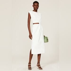 Anthropologie x Love Whit Sleeveless Cut Out Dress Size Large Minimalist Staple